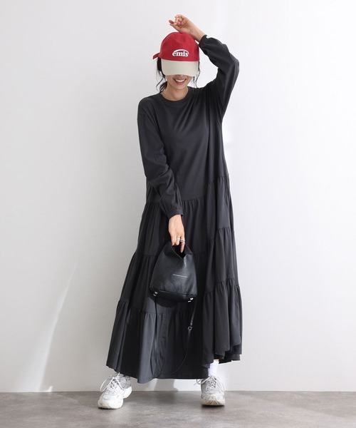 ロングティアードカットワンピース（ワンピース）｜ElegChic（エレグシック）