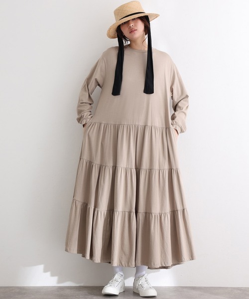 ロングティアードカットワンピース（ワンピース）｜ElegChic（エレグシック）