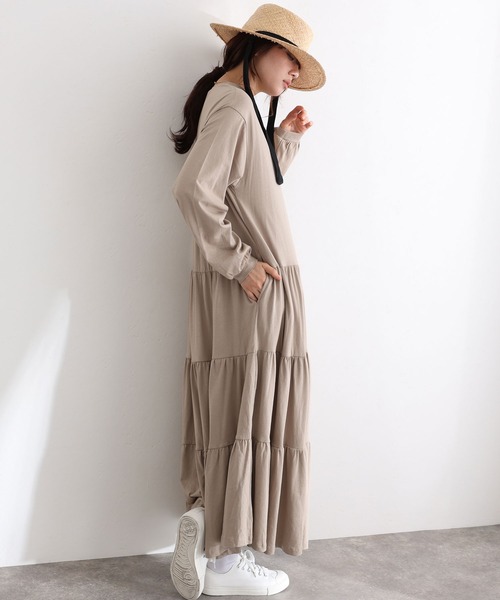 ロングティアードカットワンピース（ワンピース）｜ElegChic（エレグシック）