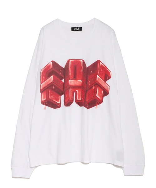 【セール】FAF(Fake As Flowers) (エフエーエフ(フェイクアズフラワーズ)) EX FAF Candy Logo LS Tee（Tシャツ/カットソー）｜FAF（フェイク アス フラワーズ）
