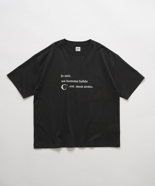 EDIFICE(エディフィス)の「MESSAGE フレンチプリント Tシャツ(Tシャツ/カットソー・メンズ・ブラック系その他/ホワイト/ホワイト系その他/ライトホワイト/ブラック・LARGE/MEDIUM)」の4枚目の写真