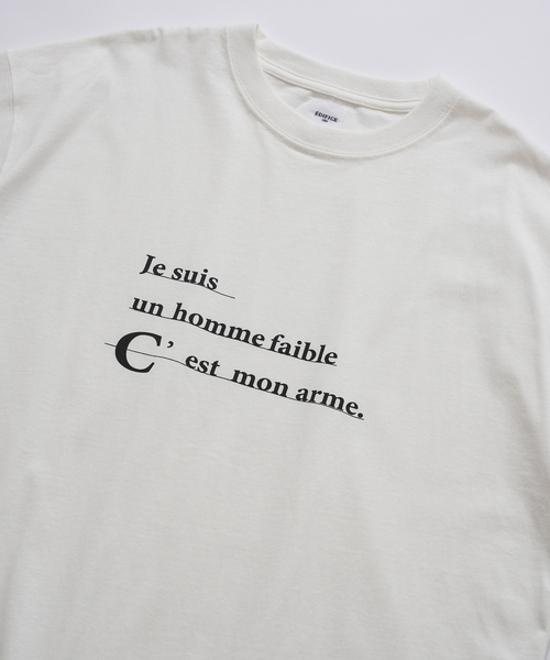 EDIFICE(エディフィス)の「MESSAGE フレンチプリント Tシャツ(Tシャツ/カットソー・メンズ・ブラック系その他/ホワイト/ホワイト系その他/ライトホワイト/ブラック・LARGE/MEDIUM)」の21枚目の写真