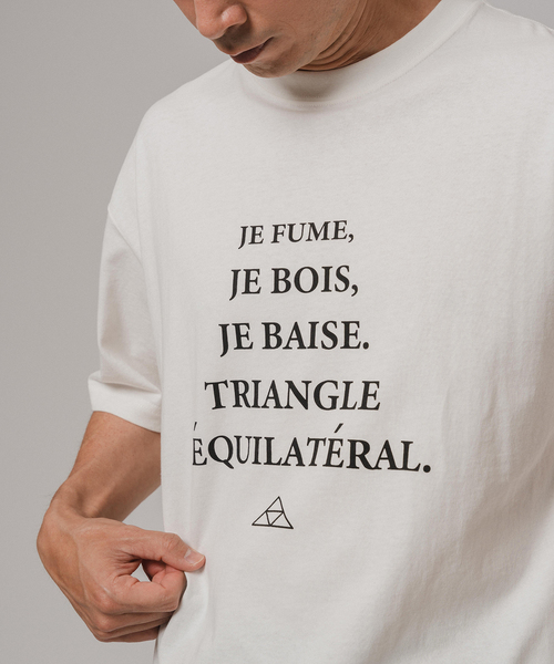 EDIFICE(エディフィス)の「MESSAGE フレンチプリント Tシャツ(Tシャツ/カットソー・メンズ・ブラック系その他/ホワイト/ホワイト系その他/ライトホワイト/ブラック・LARGE/MEDIUM)」の10枚目の写真