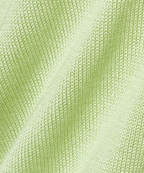 an another angelus（アンアナザーアンジェラス）の「SAVONパッケージ釦透かし編み5分袖ニットカーディガン/ananotherangelus（カーディガン/ボレロ・レディース・ライトグリーン/パープル・FREE）」の6枚目の写真