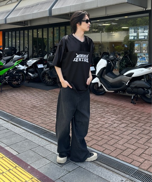 sedacle（セダクル）の「グロッシーユニフォームTEE（Tシャツ/カットソー・メンズ・ピンク/ボルドー/ブラック/シルバー・SMALL/MEDIUM/LARGE）」の7枚目の写真