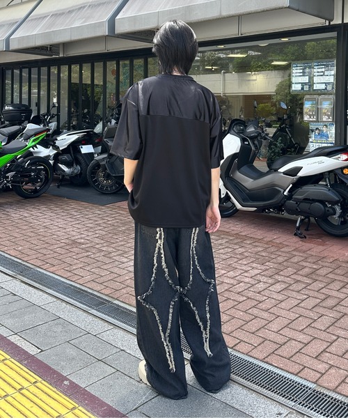 sedacle（セダクル）の「グロッシーユニフォームTEE（Tシャツ/カットソー・メンズ・ピンク/ボルドー/ブラック/シルバー・SMALL/MEDIUM/LARGE）」の8枚目の写真