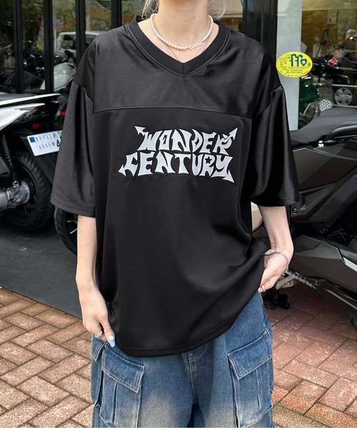 sedacle（セダクル）の「グロッシーユニフォームTEE（Tシャツ/カットソー・メンズ・ピンク/ボルドー/ブラック/シルバー・SMALL/MEDIUM/LARGE）」の11枚目の写真