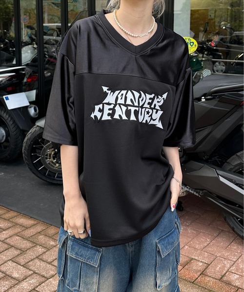 sedacle（セダクル）の「グロッシーユニフォームTEE（Tシャツ/カットソー・メンズ・ピンク/ボルドー/ブラック/シルバー・SMALL/MEDIUM/LARGE）」の12枚目の写真