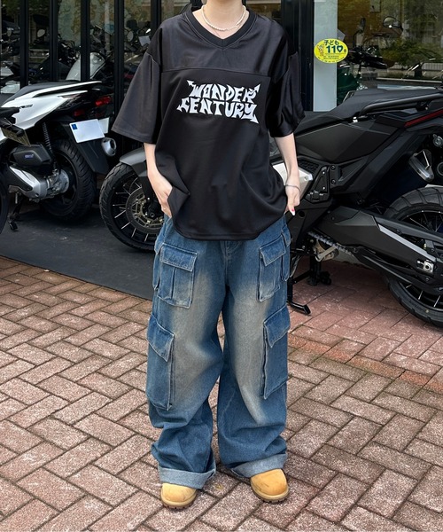 sedacle（セダクル）の「グロッシーユニフォームTEE（Tシャツ/カットソー・メンズ・ピンク/ボルドー/ブラック/シルバー・SMALL/MEDIUM/LARGE）」の13枚目の写真