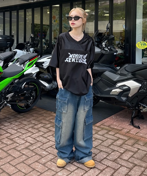 sedacle（セダクル）の「グロッシーユニフォームTEE（Tシャツ/カットソー・メンズ・ピンク/ボルドー/ブラック/シルバー・SMALL/MEDIUM/LARGE）」の14枚目の写真