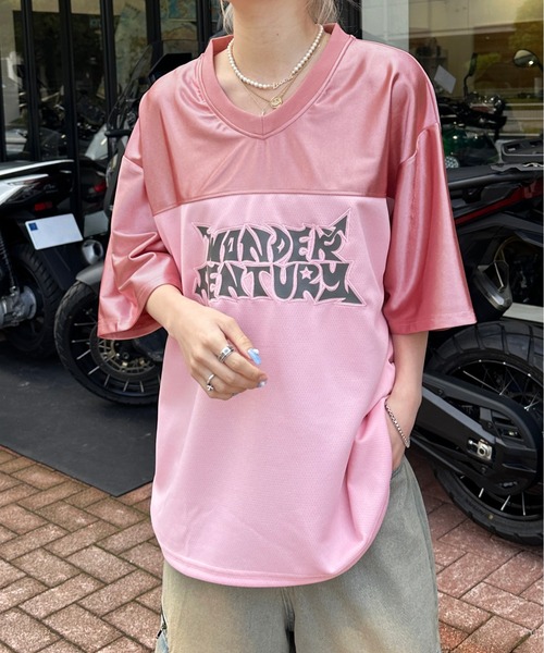 sedacle（セダクル）の「グロッシーユニフォームTEE（Tシャツ/カットソー・メンズ・ピンク/ボルドー/ブラック/シルバー・SMALL/MEDIUM/LARGE）」の17枚目の写真