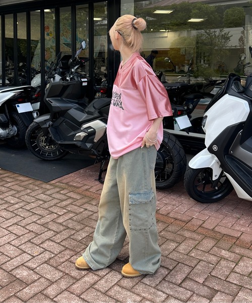 sedacle（セダクル）の「グロッシーユニフォームTEE（Tシャツ/カットソー・メンズ・ピンク/ボルドー/ブラック/シルバー・SMALL/MEDIUM/LARGE）」の22枚目の写真