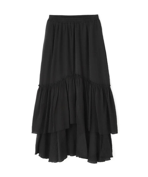 N.（N. Natural Beauty Basic）（エヌエヌナチュラルビューティーベーシック）の「◆ラウンドティアードボリュームスカート（スカート・レディース・ブラック/ホワイト・MEDIUM）」の5枚目の写真