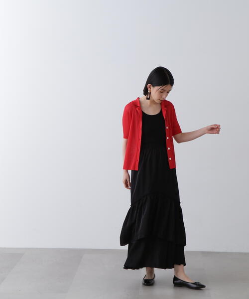 N.（N. Natural Beauty Basic）（エヌエヌナチュラルビューティーベーシック）の「◆ラウンドティアードボリュームスカート（スカート・レディース・ブラック/ホワイト・MEDIUM）」の16枚目の写真