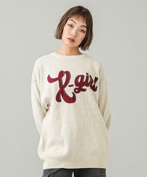 X-girl | LOGO JACQUARD KNIT TOP(ニット/セーター)