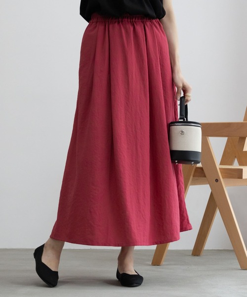 HusHusH（ハッシュアッシュ）の「HusHusH ハッシュアッシュ リラックスマキシスカート（スカート・レディース・ブラック/マジェンタ/キャメル・M/L）」の19枚目の写真