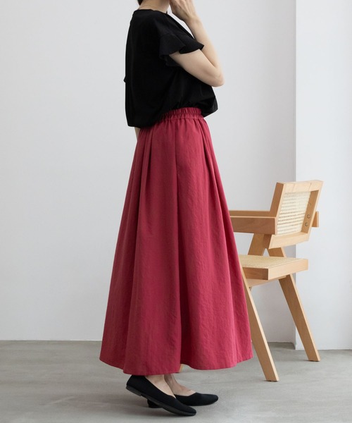 HusHusH（ハッシュアッシュ）の「HusHusH ハッシュアッシュ リラックスマキシスカート（スカート・レディース・ブラック/マジェンタ/キャメル・M/L）」の20枚目の写真