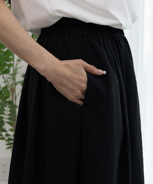 HusHusH（ハッシュアッシュ）の「HusHusH ハッシュアッシュ リラックスマキシスカート（スカート・レディース・ブラック/マジェンタ/キャメル・M/L）」の15枚目の写真