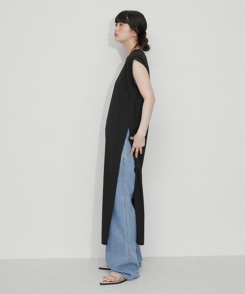 アダムエロペノースリーブ ジャンパーブラック ロングワンピース 楽天市場】【SALE／40%OFF】【サステナブル】ノースリーブカット