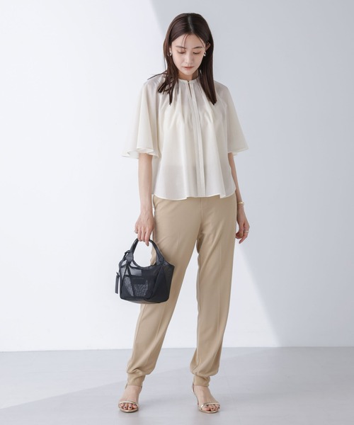 NANO universe(ナノユニバース)の「AtPARK&DAILYWEAR/スリットジョガーパンツ(セットアップ可)(その他パンツ・レディース・ベージュ/ブラック・S/M)」の7枚目の写真