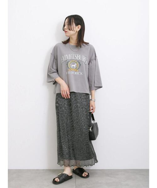 Samansa Mos2 blue（サマンサモスモスブルー）の「ラメプリーツスカート（スカート・レディース・ブラック/シルバー/ゴールド・F）」の12枚目の写真