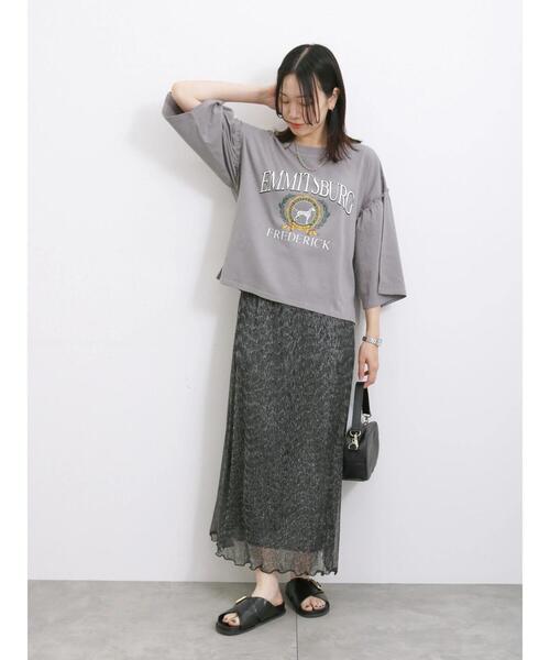 Samansa Mos2 blue（サマンサモスモスブルー）の「ラメプリーツスカート（スカート・レディース・ブラック/シルバー/ゴールド・F）」の21枚目の写真