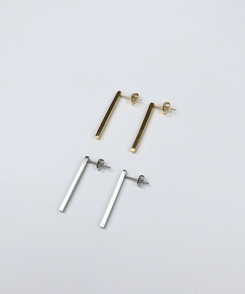 CEMONEMO(セモネモ)の「【金属アレルギー対応】 ロング メタルバー ピアス / サージカルステンレス 316L(ピアス(両耳用)・レディース・ゴールド/シルバー・FREE)」の18枚目の写真