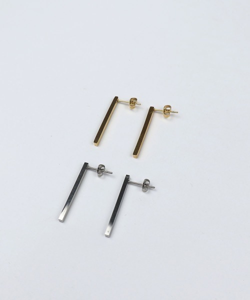 CEMONEMO(セモネモ)の「【金属アレルギー対応】 ロング メタルバー ピアス / サージカルステンレス 316L(ピアス(両耳用)・レディース・ゴールド/シルバー・FREE)」の19枚目の写真