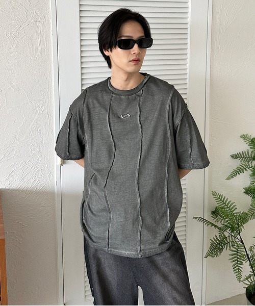 sedacle(セダクル)の「オーバーロック加工TEE(Tシャツ/カットソー・メンズ・ブルー/レッド/ブラック/ベージュ・SMALL/MEDIUM/LARGE)」の20枚目の写真