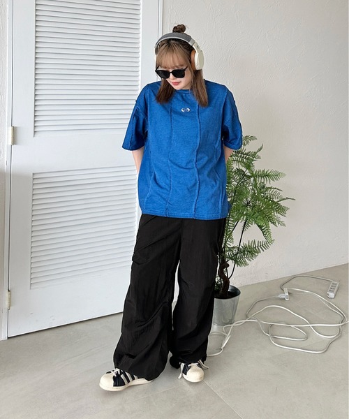 sedacle(セダクル)の「オーバーロック加工TEE(Tシャツ/カットソー・メンズ・ブルー/レッド/ブラック/ベージュ・SMALL/MEDIUM/LARGE)」の7枚目の写真