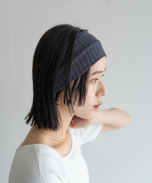 AW新色追加】リブニットヘアバンド 2カラーセット（ヘアバンド