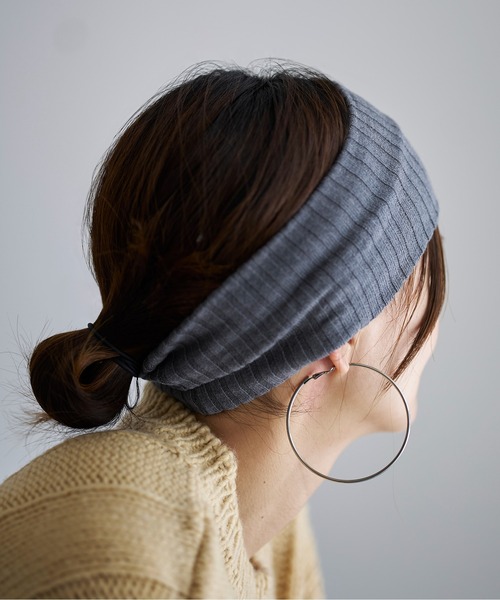 hwyl（ヒュイル）の「【新色追加】リブニットヘアバンド 2カラーセット（ヘアバンド・レディース・ボルドー/グレー/ブラック/ネイビー/ブラウン/オフホワイト/ブラウン系その他/チャコールグレー・FREE）」の11枚目の写真