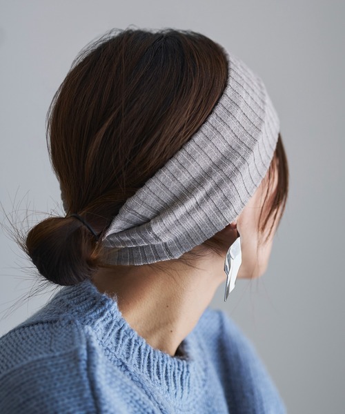 hwyl（ヒュイル）の「【新色追加】リブニットヘアバンド 2カラーセット（ヘアバンド・レディース・ボルドー/グレー/ブラック/ネイビー/ブラウン/オフホワイト/ブラウン系その他/チャコールグレー・FREE）」の12枚目の写真