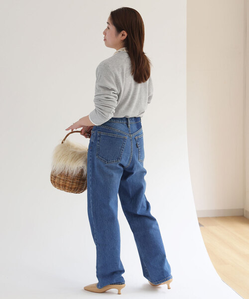 SLOBE IENA(スローブイエナ)の「HANES/ヘインズ SLOBE別注 WAFFLE 2パックカットソー(Tシャツ/カットソー・レディース・グレー/ブラウン/ネイビー・FREE)」の13枚目の写真