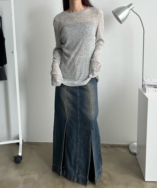 cizatto アンサンブルシアーニットトップス Aletta vita トップス プルオーバー コード刺繍 刺繍 透け