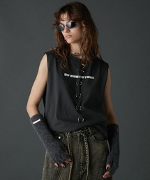 PRANK PROJECT | 【24AUTUMN PRE ORDER】スタッズピアスロゴトップ / Studs Pierced Logo Top(Tシャツ/カットソー)