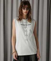 PRANK PROJECT | 【24AUTUMN PRE ORDER】スタッズピアスロゴトップ / Studs Pierced Logo Top(Tシャツ/カットソー)