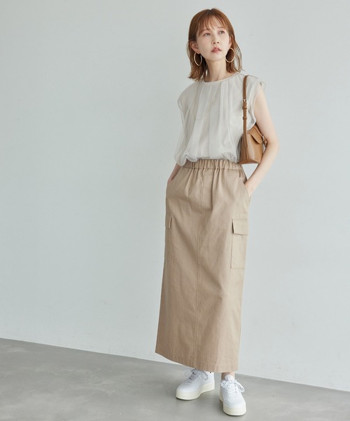 ROPE' PICNIC（ロペピクニック）の「チュールカットトップス（Tシャツ/カットソー・レディース・ライトグレー/ホワイト/ブラック・38）」の12枚目の写真