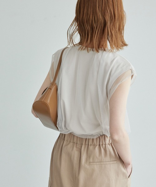 ROPE' PICNIC（ロペピクニック）の「チュールカットトップス（Tシャツ/カットソー・レディース・ライトグレー/ホワイト/ブラック・38）」の15枚目の写真