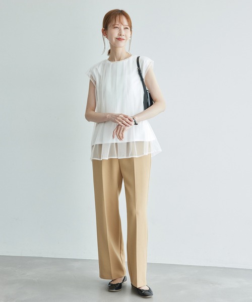 ROPE' PICNIC（ロペピクニック）の「チュールカットトップス（Tシャツ/カットソー・レディース・ライトグレー/ホワイト/ブラック・38）」の16枚目の写真