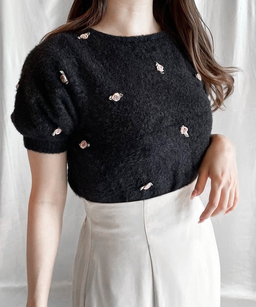 NOMAE（ノーマエ）の「プチローズシャギーニット（ニット/セーター