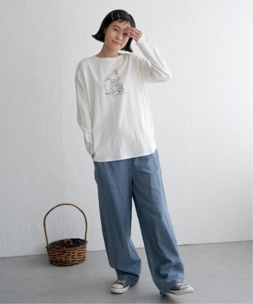 LBC(エルビーシー)の「GirlプリントロンT(Tシャツ/カットソー・レディース・チャコールグレー/コーラル/ベージュ/ホワイト・L/M)」の8枚目の写真