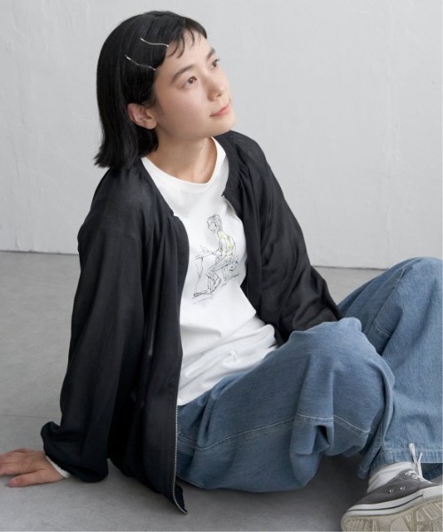 LBC(エルビーシー)の「GirlプリントロンT(Tシャツ/カットソー・レディース・チャコールグレー/コーラル/ベージュ/ホワイト・L/M)」の10枚目の写真