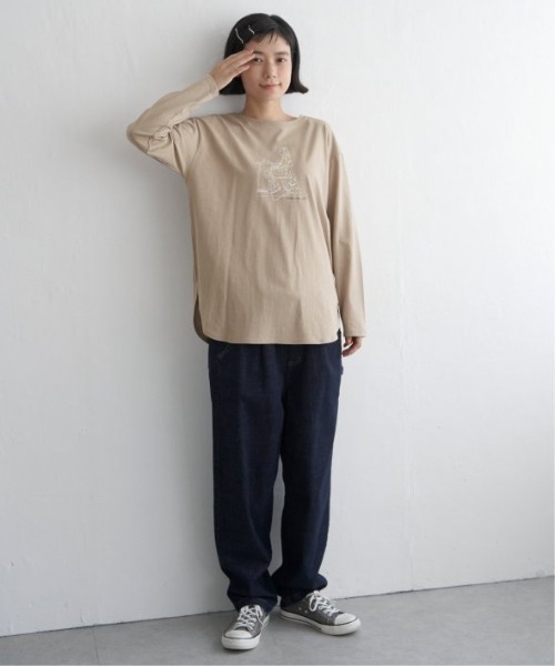 LBC(エルビーシー)の「GirlプリントロンT(Tシャツ/カットソー・レディース・チャコールグレー/コーラル/ベージュ/ホワイト・L/M)」の15枚目の写真