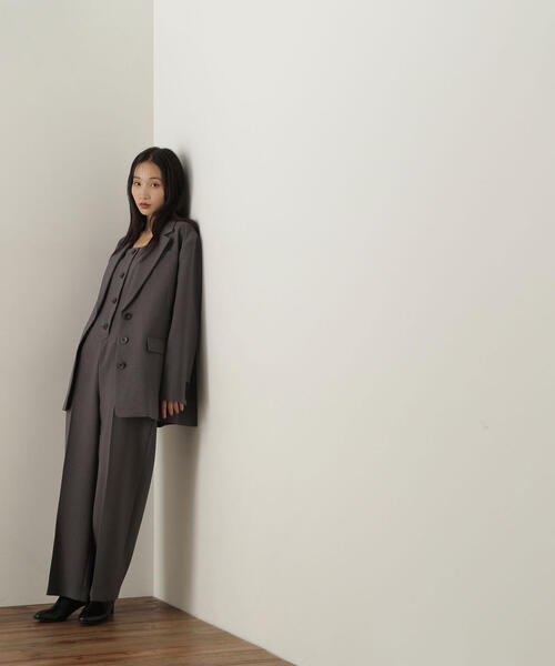 NATURAL BEAUTY BASIC（ナチュラルビューティーベーシック）の「◇【Oggi掲載】オールインワン（つなぎ/オールインワン・レディース・チャコールグレー/キャメル・MEDIUM）」の6枚目の写真