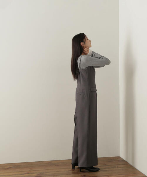 NATURAL BEAUTY BASIC（ナチュラルビューティーベーシック）の「◇【Oggi掲載】オールインワン（つなぎ/オールインワン・レディース・チャコールグレー/キャメル・MEDIUM）」の12枚目の写真