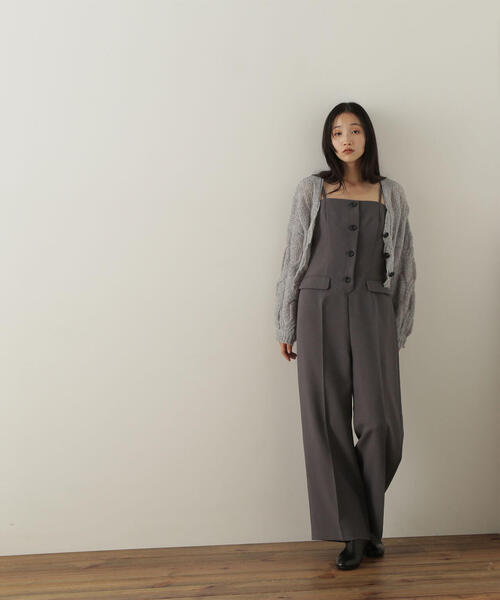 NATURAL BEAUTY BASIC（ナチュラルビューティーベーシック）の「◇【Oggi掲載】オールインワン（つなぎ/オールインワン・レディース・チャコールグレー/キャメル・MEDIUM）」の13枚目の写真