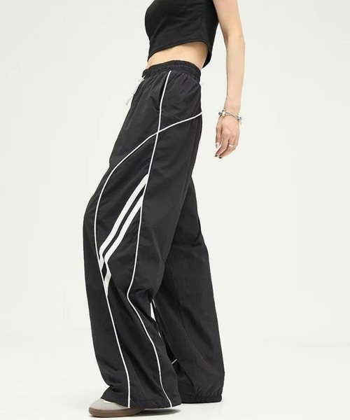 MAISON DE THERESE（メゾン ド テレーズ）の「ウエスト紐配色ラインパンツ（その他パンツ・レディース・ライトグレー/ブラック・M/L）」の3枚目の写真