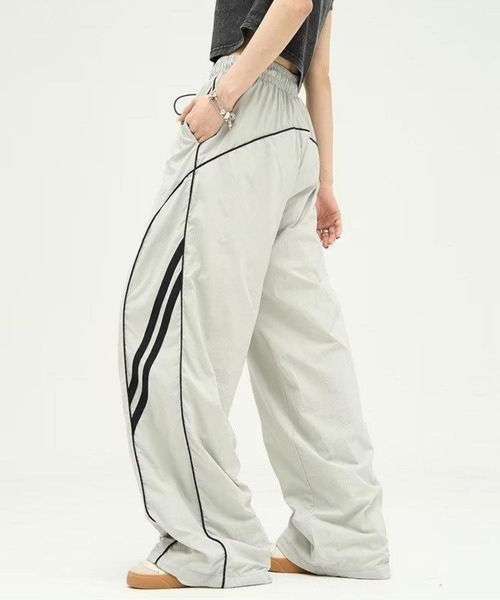 MAISON DE THERESE（メゾン ド テレーズ）の「ウエスト紐配色ラインパンツ（その他パンツ・レディース・ライトグレー/ブラック・M/L）」の5枚目の写真