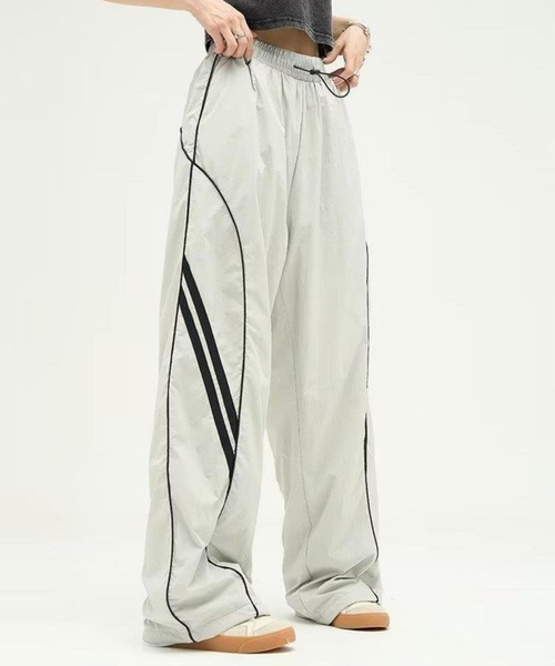 MAISON DE THERESE（メゾン ド テレーズ）の「ウエスト紐配色ラインパンツ（その他パンツ・レディース・ライトグレー/ブラック・M/L）」の6枚目の写真